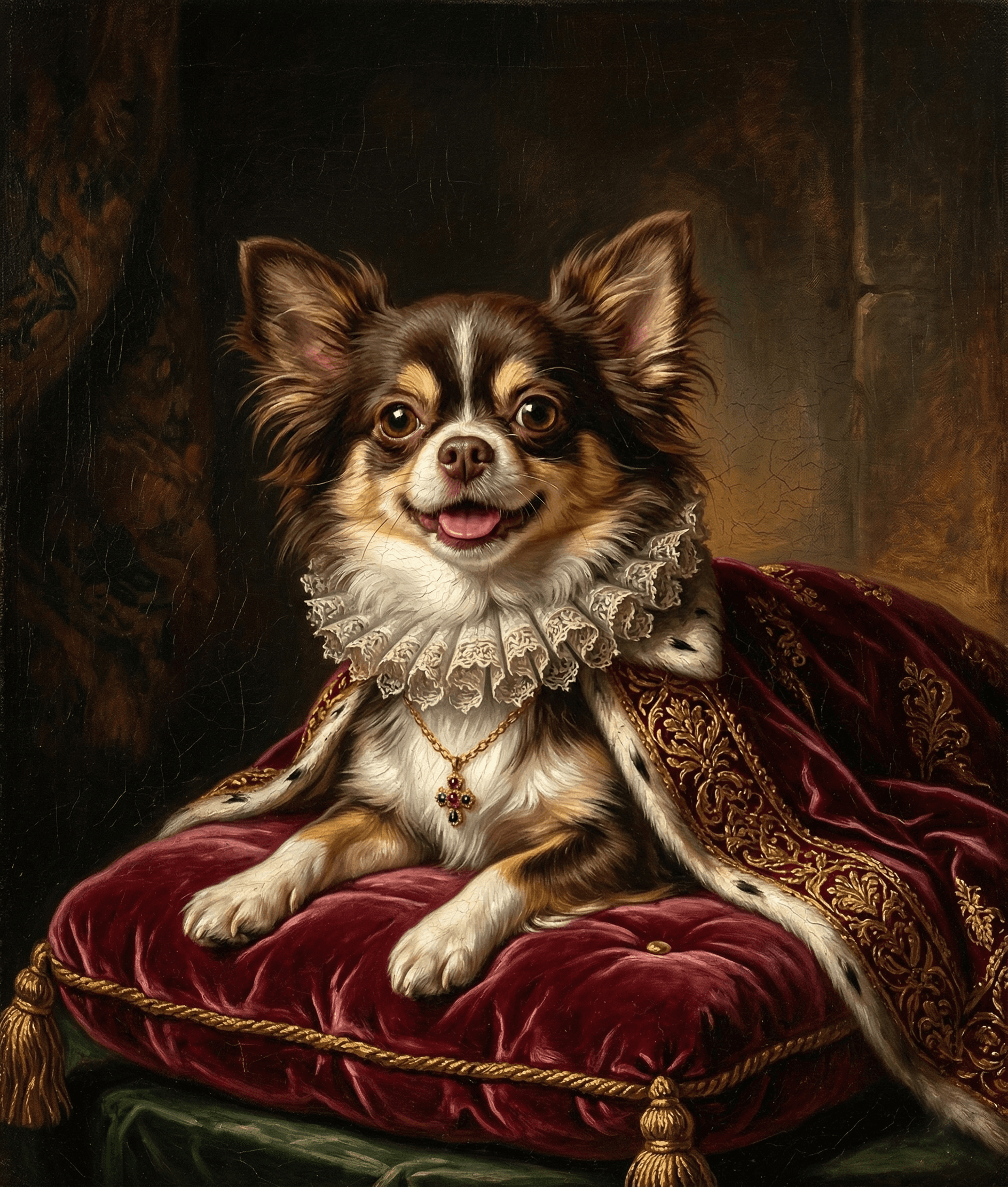 チワワのルネサンス風肖像画