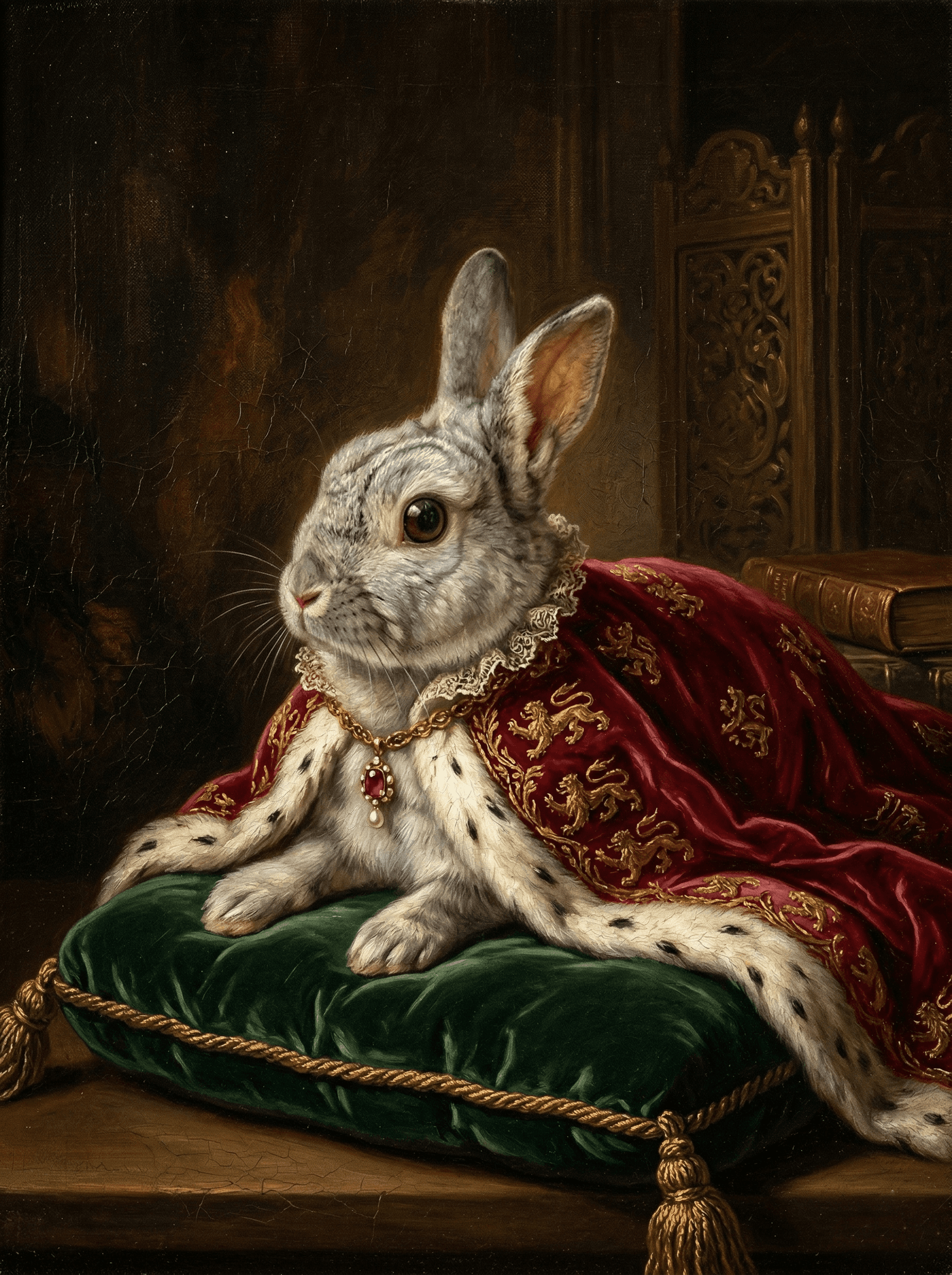 うさぎのルネサンス風肖像画