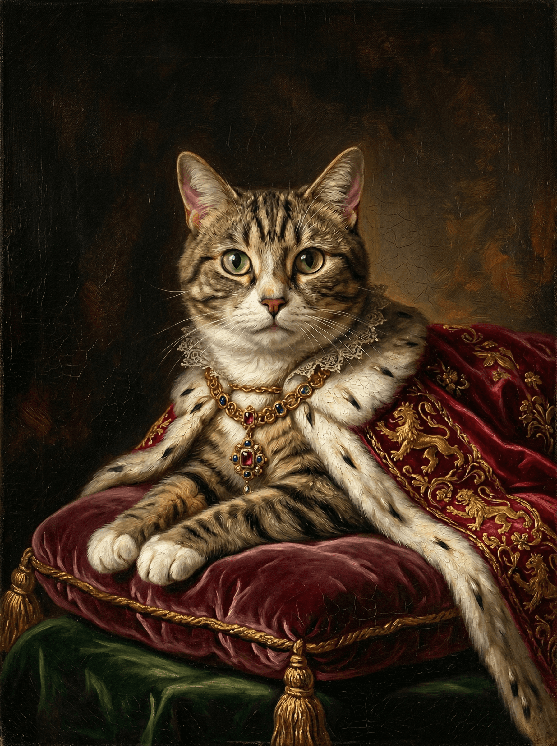 キジトラのルネサンス風肖像画